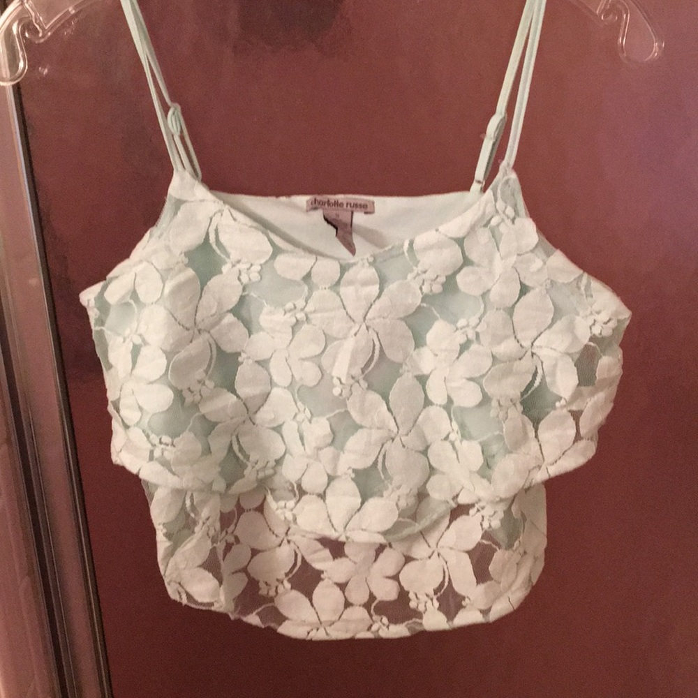 Mint green crop top